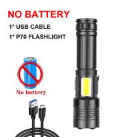 Linterna Táctica Recargable Super Potente LED XHP120 XHP90 Torcha Luz USB Para Camping Y Bricolaje Material De Aluminio - details 9