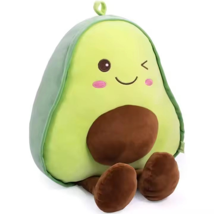 Almohada de peluche de aguacate, regalo, hermosa almohada de peluche de fruta, adecuada para niños, niñas, niños y regalos cálidos de vacaciones (15 pulgadas) - 1