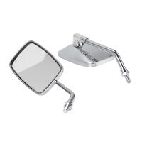 Espejos Retrovisores Rectangulares Universales De Cromo Para Motocicleta Con Tornillo De 10mm Espejos De Motorbike Para Honda Scooter E-Bike - details 8