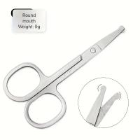 Tijeras De Cejas Y Barba De Acero Inoxidable Para Peinado Facial Tamaño Compacto Para Hombres Y Mujeres Uso En Cejas Nariz Y Barba - details 6