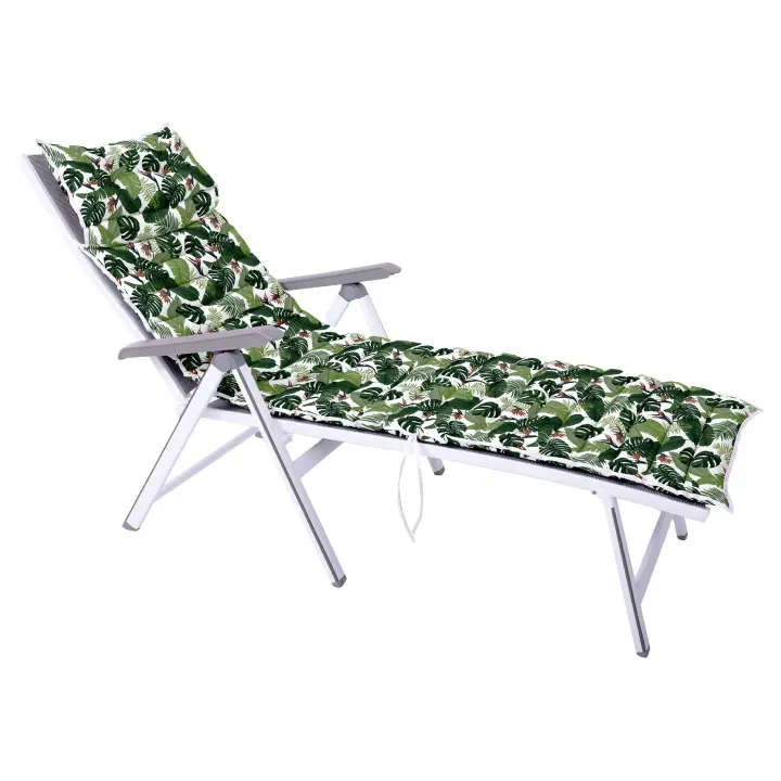 Cojín Tumbona con Estampado Creativo con Cómodo Reposacabeza, Colchoneta para Tumbona Fácilmente Enrollable,  180x55cm - 1