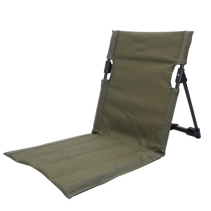 15.37*15.35*26.77 in Sillón plegable para jardín y playa al aire libre, silla plegable portátil, silla de césped con tapete para el suelo, silla para acampar con cojín suave y respaldo - 1