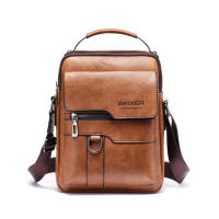 Bolso De Hombro Para Hombre Durable De Cuero PU De Alta Calidad Bolso Cruzado De Viaje Estilo Moda Bolsa De Hombro Unisex - details 1