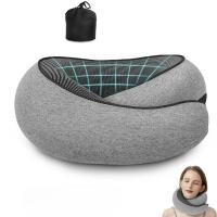 Almohada De Soporte Para El Cuello Viaje Portátil Ajustable Suave Descanso Del Mediodía Sueño En Forma De U De Memoria Esponja Estilo Caracol - details 2