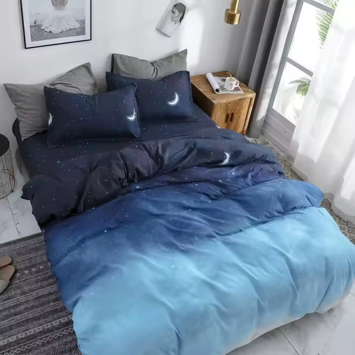 Funda nórdica para niños, 2 piezas, juego de ropa de Cama Space Galaxy Twin para Niños, Niños, suave y transpirable - 1