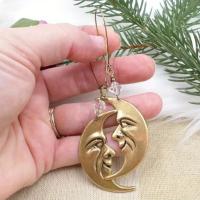 Pendientes De Luna Vintage Para Mujer Color Oro Asimétricos Estilo Étnico Accesorios De Joyería De Alta Calidad Para Fiestas De Vacaciones - details 2