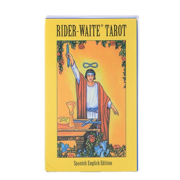 Rider Waite tarot Waite tarot oráculo tarjeta español inglés versión bilingüe juego de mesa de cartas