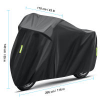 Cubierta Para Motocicleta Universal XXL 4XL 190T Impermeable Protector Solar Y UV Para Todas Las Estaciones Cubierta Contra Polvo Y Lluvia - details 2