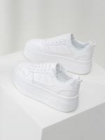 Zapatos Casuales Para Mujer 2024 Plataforma Cómodos Zapatillas Blanca Aumento De Altura 5cm Suela De TPU Heel Medio - details 3