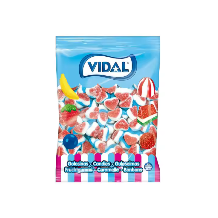 Vidal Dulce Corazón - Bolsa de 250 ud - Gominolas, chucherías sin gluten y sin grasa - 1