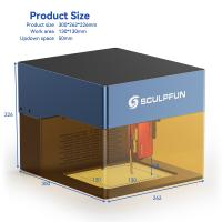 SCULPFUN iCube Pro Grabador láser de 5W, Punto láser de 0.06mm, Velocidad de grabado de 10000mm/min, Placa base de 32 bits, Distancia de 40mm, 130x130mm - details 15