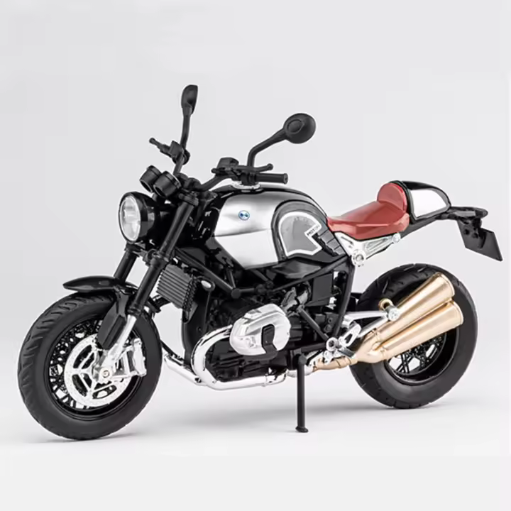 Modelo a Escala 1:12 De Motocicleta R Nine T En Aleación Con Sonido Y Luz Vehículo De Juguete Para Coleccionistas Y Niños Simulación off Road Sin Batería Material Metálico - 1