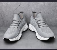 Zapatos De Elevación Para Hombre Verano Malla Transpirable Zapatillas Deportivas Mayor Altura Interior 7cm Exterior Casual Blanco Zapatos Más Altos - details 20