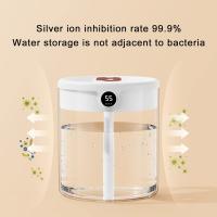 Nuevo Humidificador de doble pulverización de 2L, usb de gran capacidad, hogar silencioso, dormitorio, oficina, luz nocturna, númeroHumidificador display, blanco - details 4