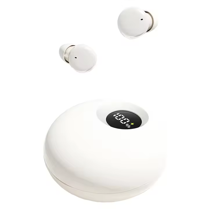 Auriculares inalámbricos con Bluetooth para dormir, cascos pequeños con bloqueo de ruido, color blanco - 1