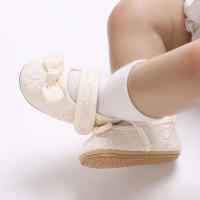 Zapatos De Princesa Para Bebé Niña Con Cordones Y Aros Antideslizantes Suela Suave Para Cama Ropa De Bebé 0-18 Meses - details 25
