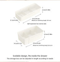 Organizador De Cajones Retráctil Para Escritorio Ajustable En Longitud Caja De Almacenamiento Compartment Estuche Para Ropa Y Maquillaje - details 1