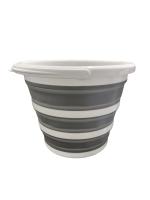 CUBO PLEGABLE GRIS AMIKO CON MEDIDAS 32x32x24,5/5 Y 10 LITROS DE CAPACIDAD - details 1