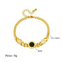 Pulsera De Acero Inoxidable 316L Con Numeros Romanos Redondos Para Mujer Y Niñas Pulsera De Cadena De Enlace Moda Regalo Para Fiesta - details 6