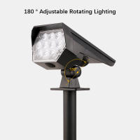 Spotlight Solar Exterior 10 LEDs Ajustable a 180° Impermeable Y Anti-envejecimiento Montaje En Piso/Muro Para Iluminación De Jardín Paisaje - details 4