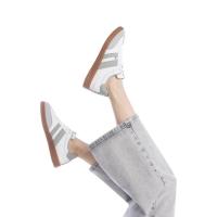 XTI 143485 06 Zapatillas deportivas mujer 35290 25V DEPORTIVO BANDAS BLANCO/KAKI - details 1
