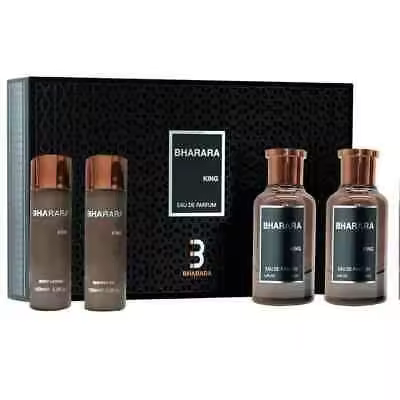 Bharara King Set para Hombre Edp 100ml + After Shave 100ml + Gel de Ducha 150ml + Loción Corporal 150ml - 1