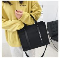 Bolsos bandolera de Lona para Mujer, Bolso de mano informal de Lona con Cremallera y bolsos, bolsos Bandolera, Negro - details 2