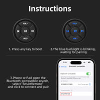 Control Remoto Inalámbrico Bluetooth Para Coche Y Motocicleta 5 Teclas Para Reproducción De Música MP3 Android Compatible Con Steer Wheel - details 6