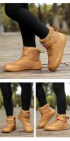 Botas De Invierno Para Niños Y Niñas Con Lining De Peluche Impermeables Y De Talla Ancha Para Actividades Al Aire Libre Resistentes Al Frío Con Cierre De Correas Y Punta Redonda - details 21