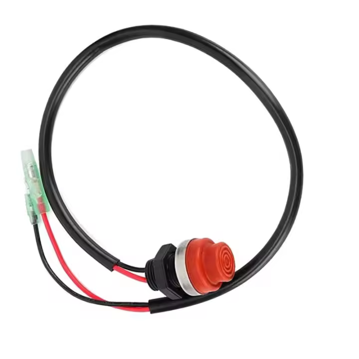Interruptor De Arranque Y Paro Para Motor Externo De Barco Yate Accesorio De Cable De 55 Cm Interruptor De Botón Sin Llave Para Control De Motor De Barco - 1