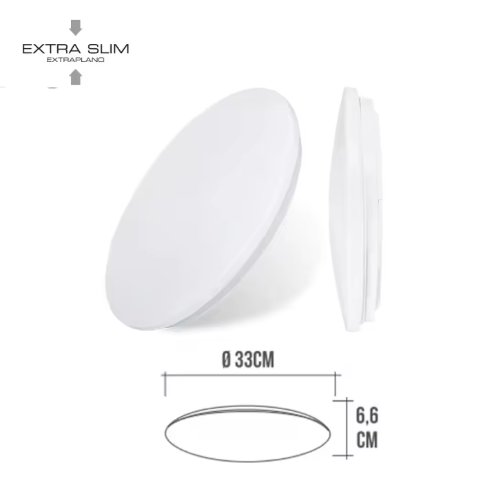 plafon/aplique led de superficie 18w 4000k ø33x6,6cm edm - 1