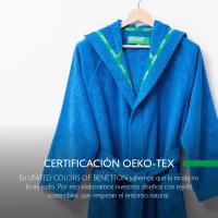 UNITED COLORS OF BENETTON Albornoz con Capucha de Algodón 100% Azul o Verde Rainbow - 360GSM - details 4