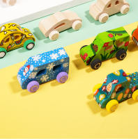Coche De Graffiti De Madera DIY Para Niños Set De Pintura Y Coloración Modelo De Construcción Tridimensional Sin Baterías - details 4