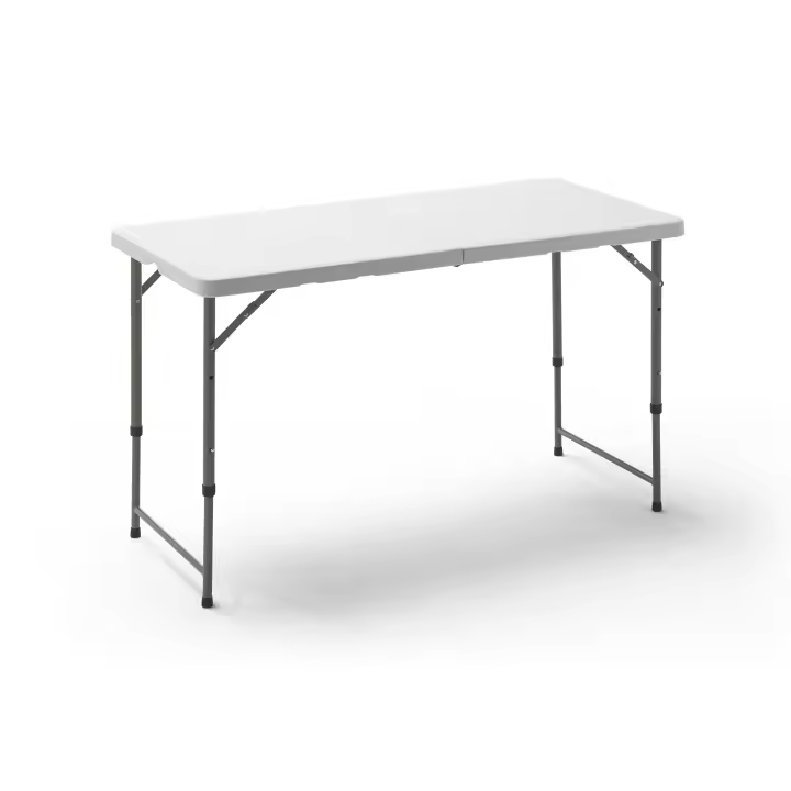 KG KITGARDEN - Mesa Plegable Portátil Multifuncional, 122x60x58/74/90cm, Blanco - 1