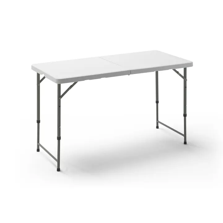 KG KITGARDEN - Mesa Plegable Portátil Multifuncional, 122x60x58/74/90cm, Blanco - 1