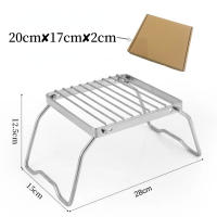 Soporte De Estufa De Acero Inoxidable Para Camping Portátil Y Plegable Mini Soporte Para Barbacoa Placa De Hornear Soporte Para Olla - details 3
