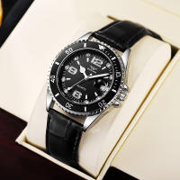 Reloj De Cuero Para Hombre 2022 Moda Nueva Calendario Resistente Al Agua Reloj De Pulsera De Lujo Con Correa De Cuero Malla De Acero Inoxidable - details 6
