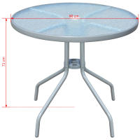 vidaXL Juego de comedor de jardín 5 piezas de acero negro - details 6