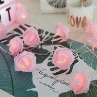 Luces De Rosas Rosa Para Dormitorio Luz LED De Batería Para Exteriores Luces Faeiras Románticas Para Casa Y Habitación Decorativas Para Fiesta - details 1