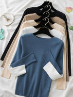 Suéter De Mujer Slim Knitted O-Neck Calidad Superior Casual Top Sólido Cálido Sin Capucha Estilo Básico Para Otoño/Invierno - details 0