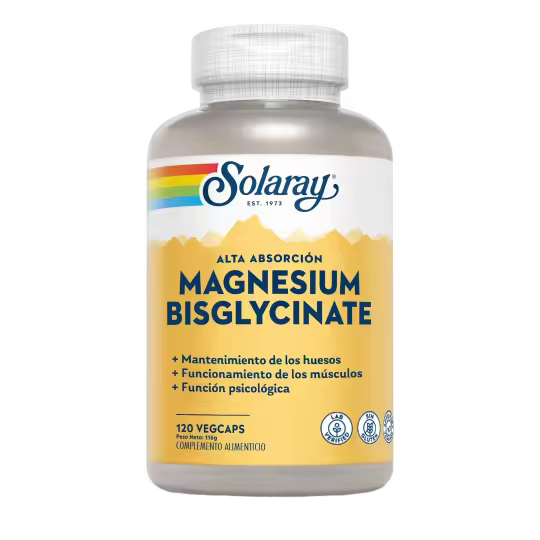 SOLARAY BISGLYCINATE MAGNESIO 120 COMPRIMIDOS - 1