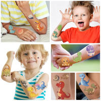 10PCS Tatuajes Temporales Para Niños Dinosaurio Cartoon Impermeables Etiquetas De Armadura De Tatuaje Divertidos Para Fiestas - details 8
