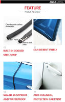 BLALION Sellado De Puerta De Coche 10m Protector De Borde Guardia Universal Para Automóviles Sellado De Resina Antipolvo Aislante De Ruido PVC+Acero - details 2