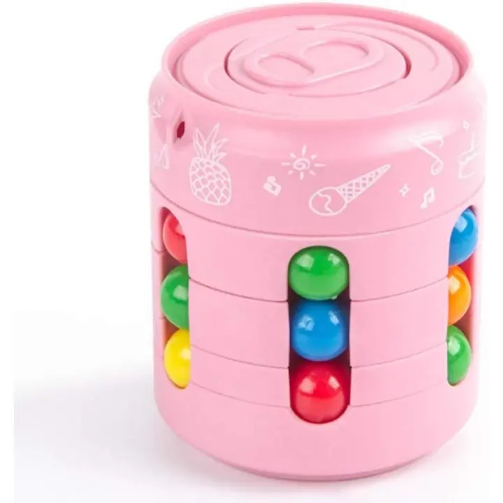 Cubo de Rubik giratorio con frijoles mágicos, juguetes para aliviar el estrés, juguetes para la punta de los dedos, juguetes de rompecabezas de cubo de Rubik para los dedos - 1