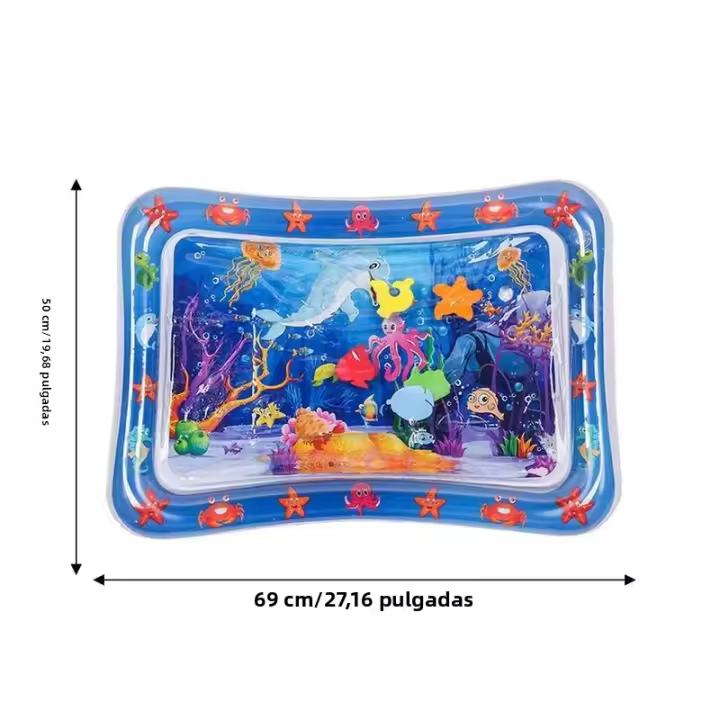 Alfombra De Juego Sensorial De Agua Para Gatos Y Perros Inflable Con Tema De Mar Oceano Juguete Sensorial Para Mascotas - 1