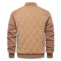 Chaqueta gruesa acolchada de terciopelo para hombre, chaqueta informal europea y americana, chaqueta superior de manga raglán, novedad de Otoño de 2024 - details 6