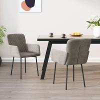 vidaXL Sillas de comedor 2 unidades terciopelo en color Negro/Gris claro/Gris oscuro y más | cómodas modernas ergonómicas para comedor cocina salón hogar - details 1