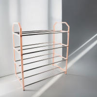 Rack De Zapatos De Metal Organizador De Calzado Estante De 4 Capas Espacioso Para Sala De Estar Material Duradero - details 27