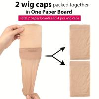 Aircabin Gorro De Pelo Stretchy Nylon 2/6/10/20/50 Piezas Color Nude Gorro De Stocking Para Pelo Beige Gorro De Piel (2 Piezas Color Flesh) - details 3