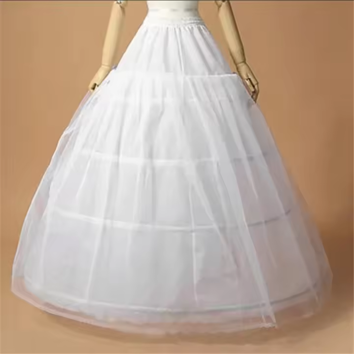 Nueva Llegada De Falda Aplanadora 3Hopps Vestido De Boda Con Tules Faldón Bajo Jupon Mariage Halka Rockabilly Para Mujer - 1